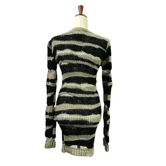 RtA Akamu Striped Mini Dress Size Small $395 Silk Cotton Semi Sheer Designer - Picture 6 of 15